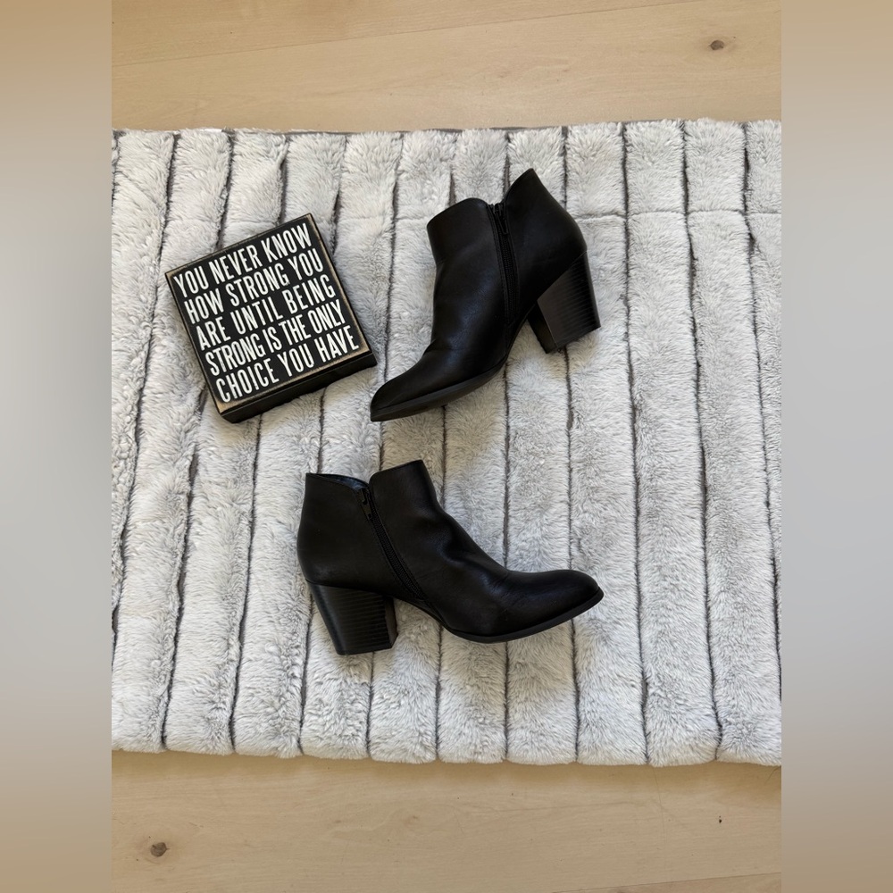 Style & Co. Black Ankle Booties